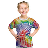 Aloha Pride Rainbow Tie Dye Kid T Shirt Humpback Whale - Love is Love