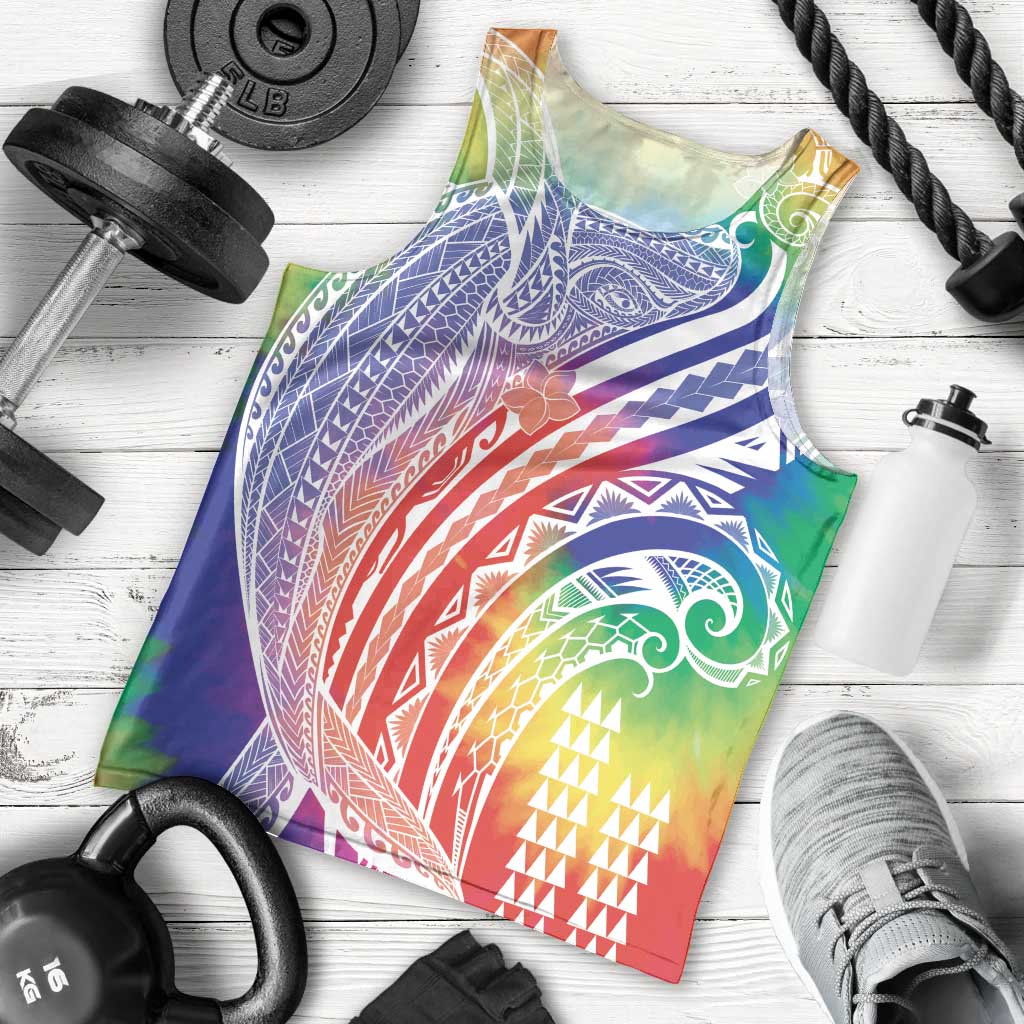 Aloha Pride Rainbow Tie Dye Men Tank Top Humpback Whale - Love is Love LT7 - Polynesian Pride