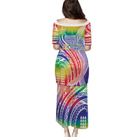 Aloha Pride Rainbow Tie Dye Puletasi Humpback Whale - Love is Love LT7 - Polynesian Pride