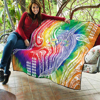 Aloha Pride Rainbow Tie Dye Quilt Humpback Whale - Love is Love