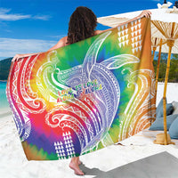 Aloha Pride Rainbow Tie Dye Sarong Humpback Whale - Love is Love