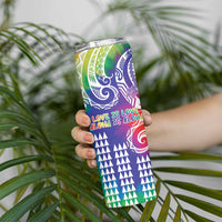 Aloha Pride Rainbow Tie Dye Skinny Tumbler Humpback Whale - Love is Love