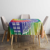 Aloha Pride Rainbow Tie Dye Tablecloth Humpback Whale - Love is Love LT7 - Polynesian Pride