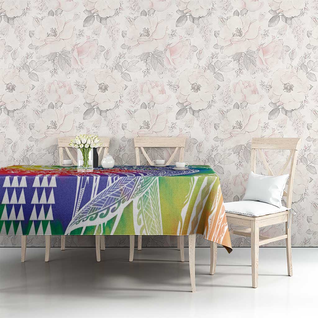 Aloha Pride Rainbow Tie Dye Tablecloth Humpback Whale - Love is Love LT7 - Polynesian Pride