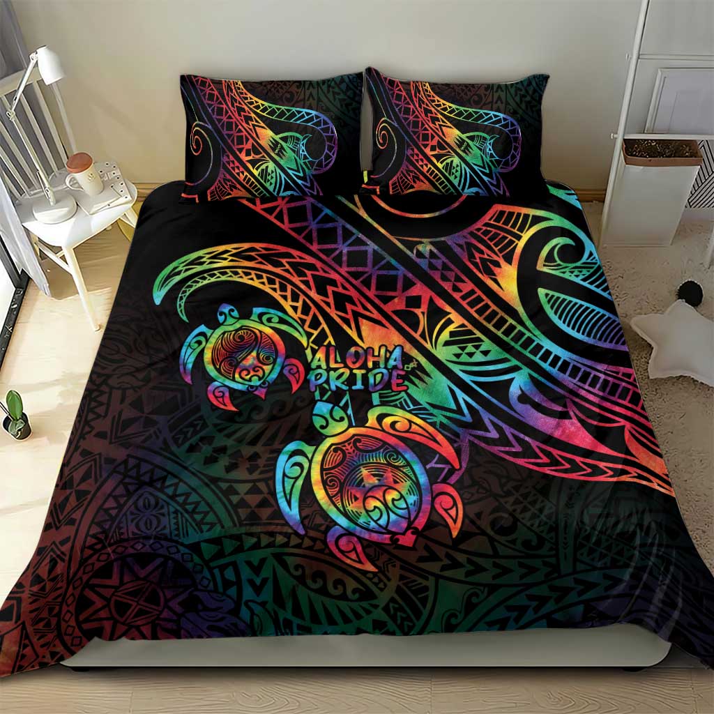 Hawaii Pride Bedding Set Rainbow Swirls