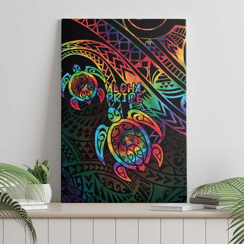 Hawaii Pride Canvas Wall Art Rainbow Swirls LT7 - Polynesian Pride