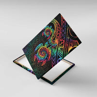 Hawaii Pride Canvas Wall Art Rainbow Swirls LT7 With Frame Colorful - Polynesian Pride