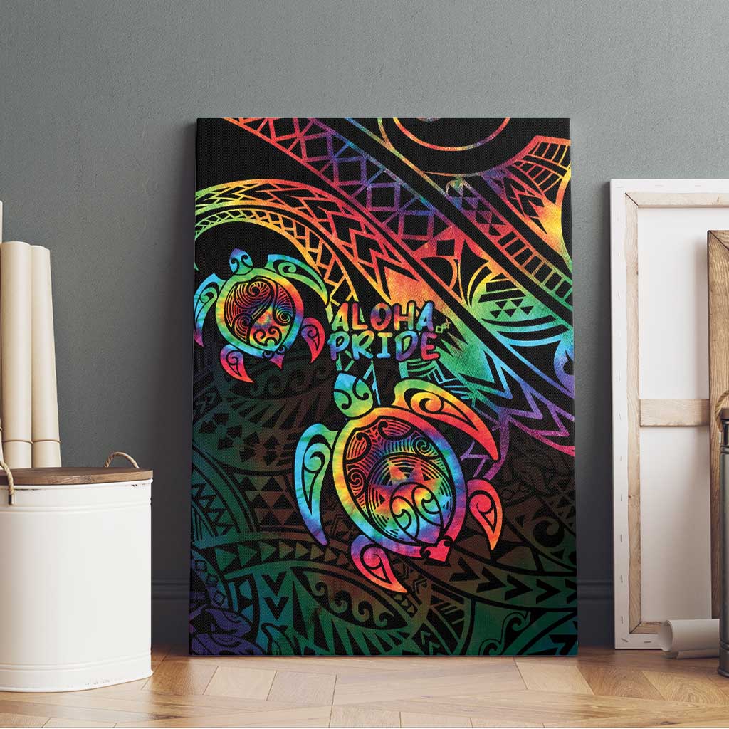 Hawaii Pride Canvas Wall Art Rainbow Swirls LT7 - Polynesian Pride