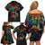 Hawaii Pride Family Matching Off Shoulder Short Dress and Hawaiian Shirt Rainbow Swirls