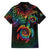 Hawaii Pride Family Matching Off Shoulder Short Dress and Hawaiian Shirt Rainbow Swirls