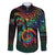 Hawaii Pride Family Matching Off Shoulder Short Dress and Hawaiian Shirt Rainbow Swirls
