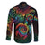 Hawaii Pride Family Matching Off Shoulder Short Dress and Hawaiian Shirt Rainbow Swirls