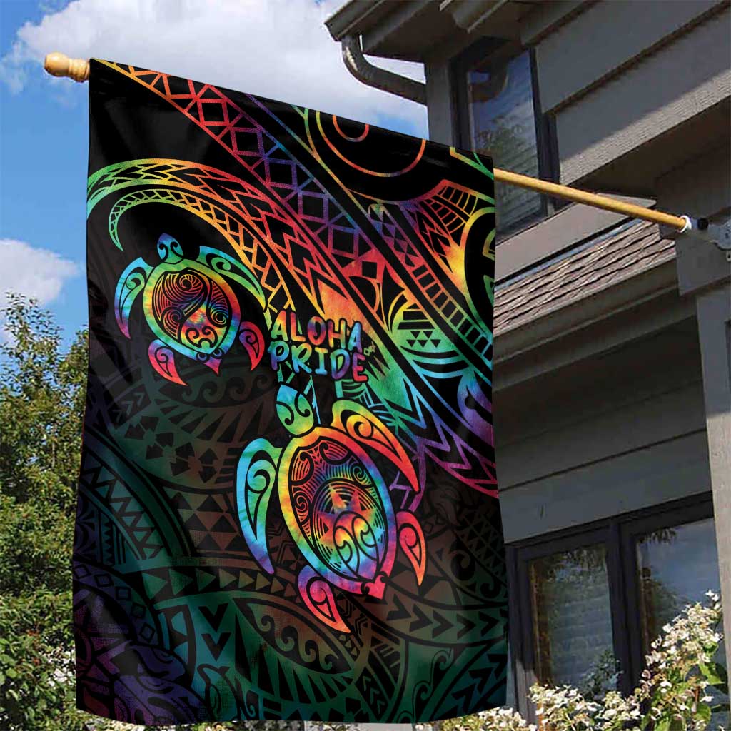 Hawaii Pride Garden Flag Rainbow Swirls