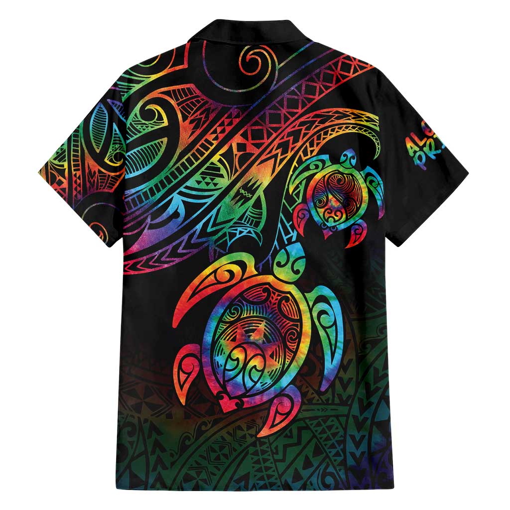 Hawaii Pride Hawaiian Shirt Rainbow Swirls LT7 - Polynesian Pride