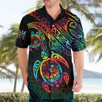Hawaii Pride Hawaiian Shirt Rainbow Swirls LT7 - Polynesian Pride