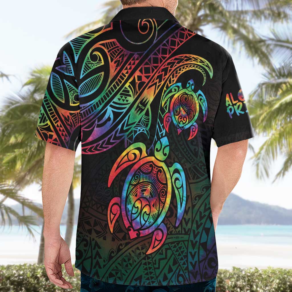 Hawaii Pride Hawaiian Shirt Rainbow Swirls LT7 - Polynesian Pride