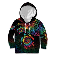 Hawaii Pride Kid Hoodie Rainbow Swirls