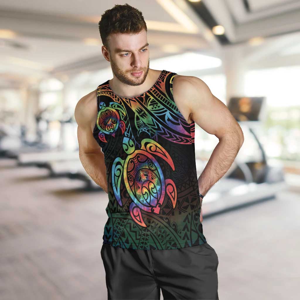 Hawaii Pride Men Tank Top Rainbow Swirls LT7 Colorful - Polynesian Pride