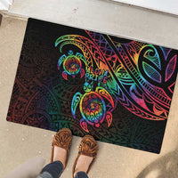 Hawaii Pride Rubber Doormat Rainbow Swirls LT7 - Polynesian Pride