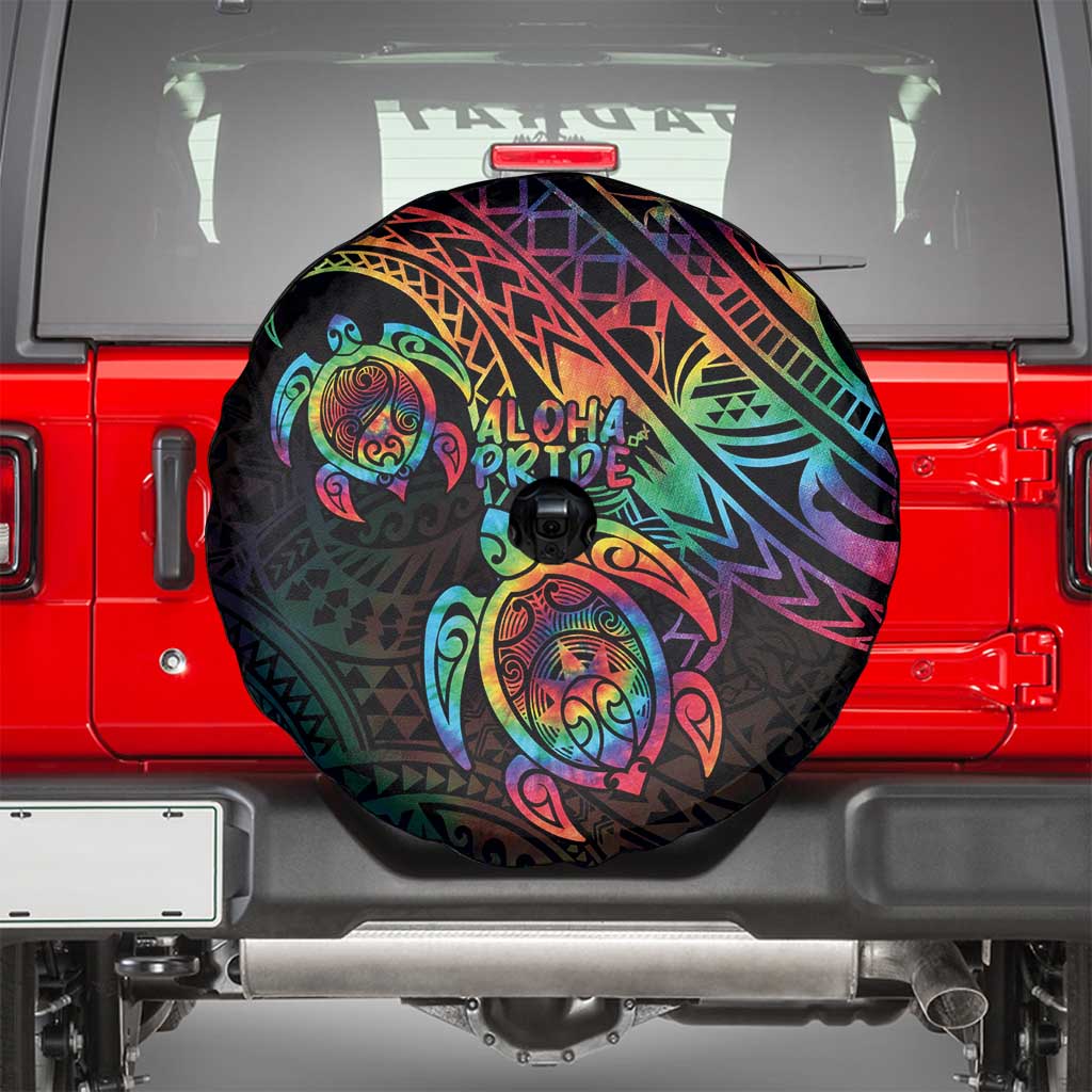 Hawaii Pride Spare Tire Cover Rainbow Swirls