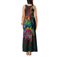 Hawaii Pride Tank Maxi Dress Rainbow Swirls LT7 - Polynesian Pride
