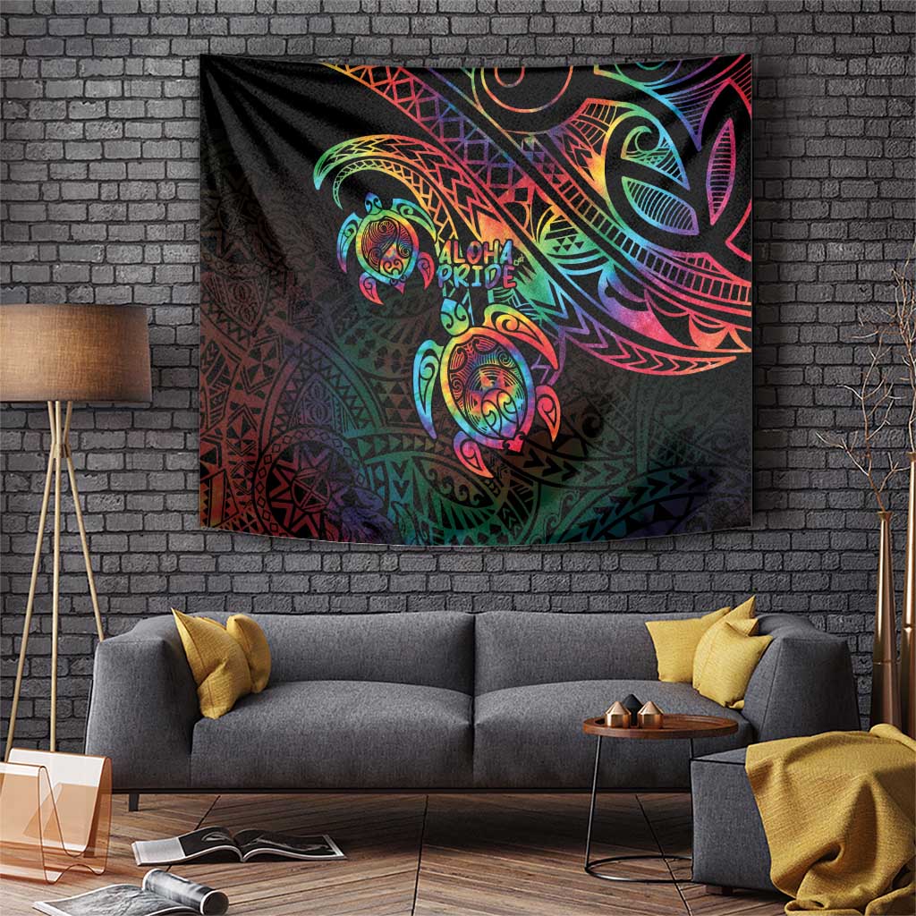 Hawaii Pride Tapestry Rainbow Swirls