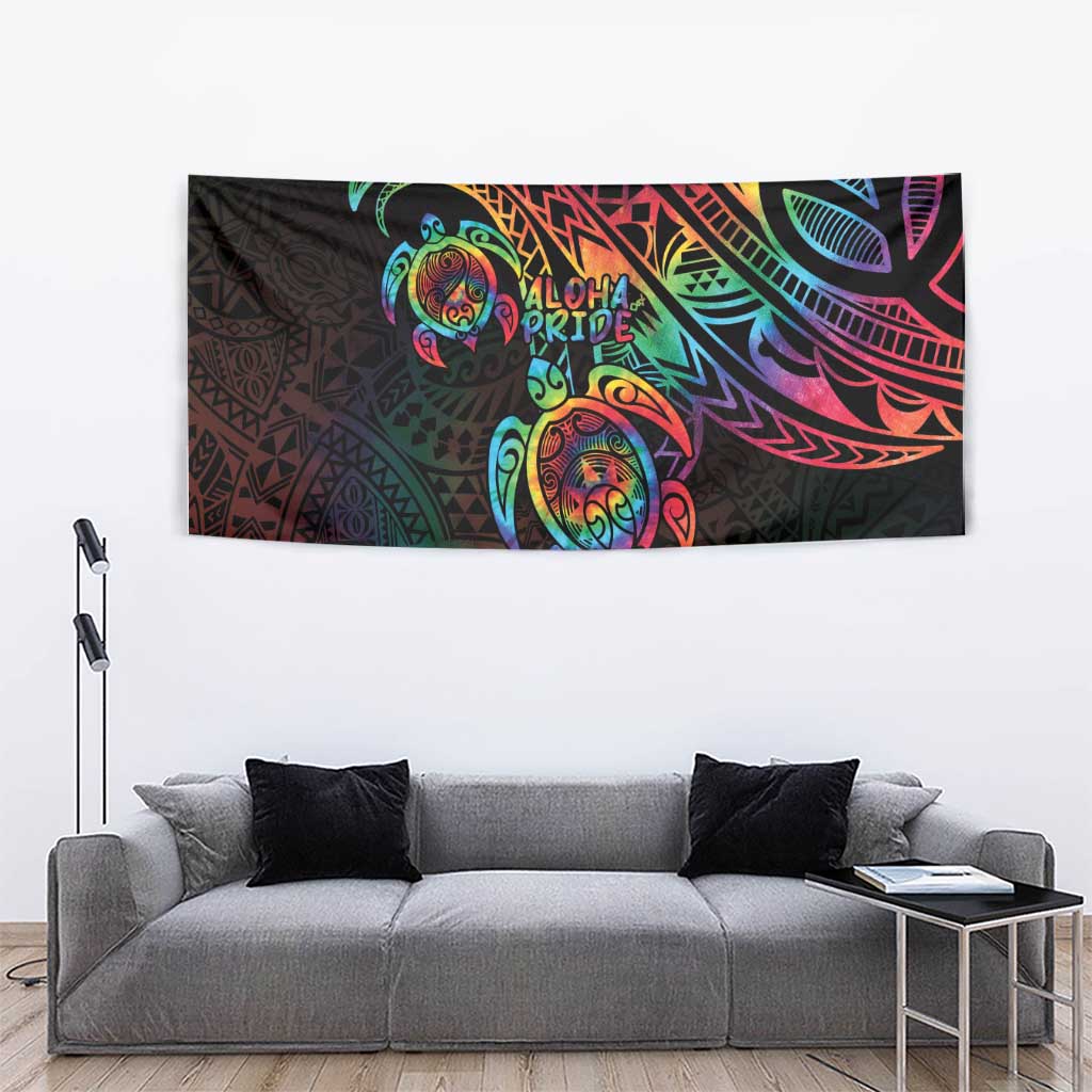 Hawaii Pride Tapestry Rainbow Swirls
