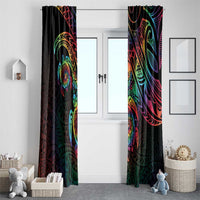 Hawaii Pride Window Curtain Rainbow Swirls LT7 - Polynesian Pride