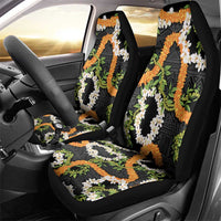 Aloha Festive Hawaii Car Seat Cover Mokihana - Maile and Ilima on Black - Polynesian Pride