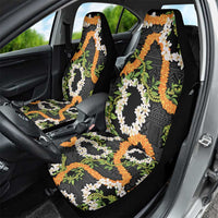Aloha Festive Hawaii Car Seat Cover Mokihana - Maile and Ilima on Black - Polynesian Pride
