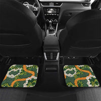 Aloha Festive Hawaii Car Mats Mokihana - Maile and Ilima on Forest Green - Polynesian Pride