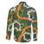 Aloha Festive Hawaii Family Matching Summer Maxi Dress and Hawaiian Shirt Mokihana - Maile and Ilima on Forest Green - Polynesian Pride