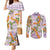 Aloha Festive Hawaii Couples Matching Mermaid Dress and Long Sleeve Button Shirt Mokihana - Maile and Ilima on Lilac - Polynesian Pride