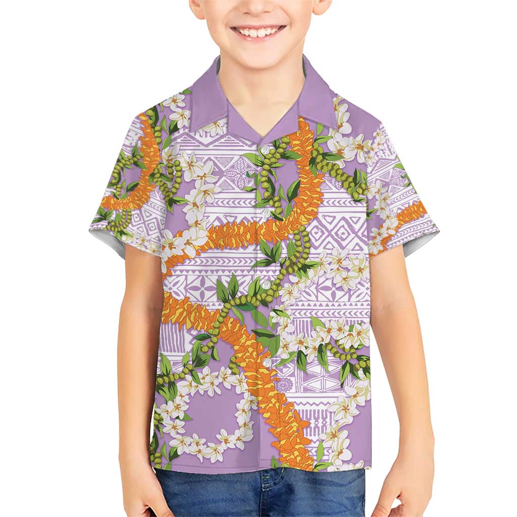 Aloha Festive Hawaii Hawaiian Shirt Mokihana - Maile and Ilima on Lilac - Polynesian Pride