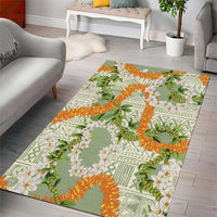 Aloha Festive Hawaii Area Rug Mokihana - Maile Leis in Muted Summer - Polynesian Pride