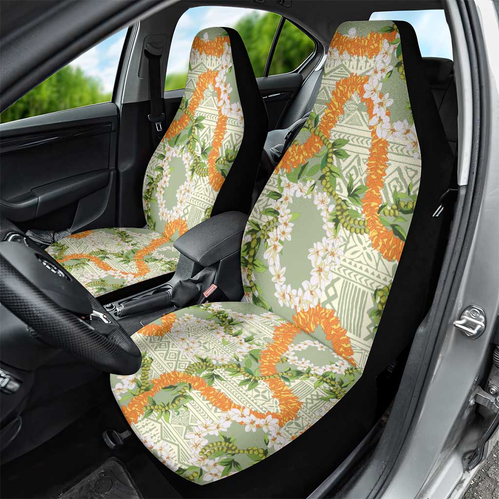 Aloha Festive Hawaii Car Seat Cover Mokihana - Maile Leis in Muted Summer - Polynesian Pride