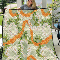 Aloha Festive Hawaii Quilt Mokihana - Maile Leis in Muted Summer - Polynesian Pride