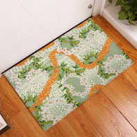 Aloha Festive Hawaii Rubber Doormat Mokihana - Maile Leis in Muted Summer - Polynesian Pride