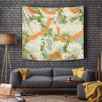 Aloha Festive Hawaii Tapestry Mokihana - Maile Leis in Muted Summer - Polynesian Pride