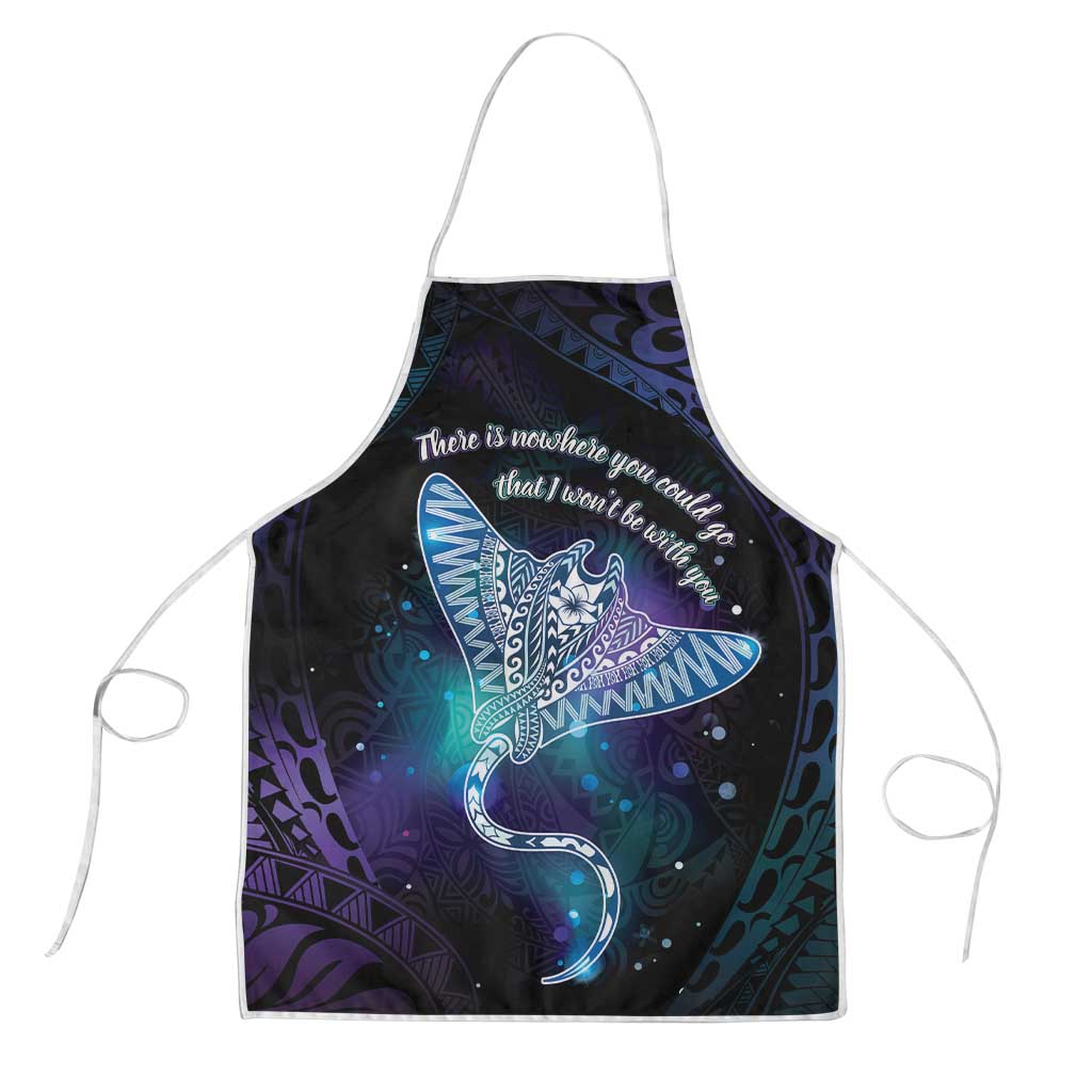 Polynesian Tala Manta Ray Apron Nowhere You Could Go That I Won't Be With You LT7 Purple Teal - Polynesian Pride