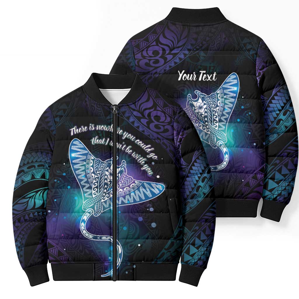 Polynesian Tala Manta Ray Bomber Puffer Jacket Nowhere You Could Go That I Won't Be With You LT7 - Polynesian Pride