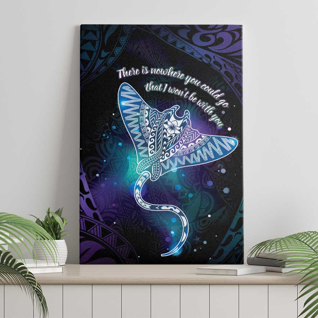 Polynesian Tala Manta Ray Canvas Wall Art Nowhere You Could Go That I Won't Be With You LT7 - Polynesian Pride
