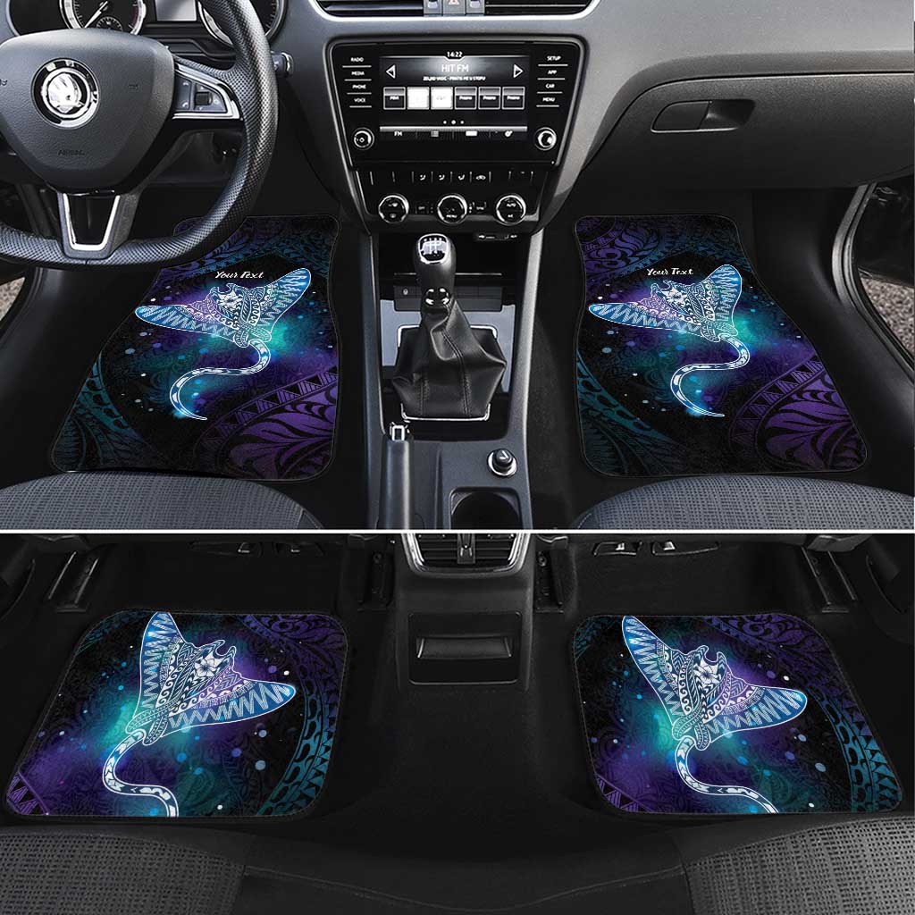 Polynesian Tala Manta Ray Car Mats Nowhere You Could Go That I Won't Be With You LT7 Set 4pcs Purple Teal - Polynesian Pride