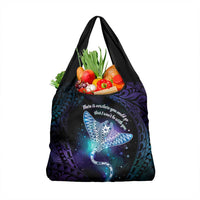 Polynesian Tala Manta Ray Grocery Bag Nowhere You Could Go That I Won't Be With You LT7 1-pack One Size Purple Teal - Polynesian Pride