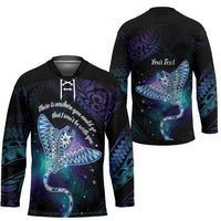 Polynesian Tala Manta Ray Hockey Jersey Nowhere You Could Go That I Won't Be With You LT7 - Polynesian Pride