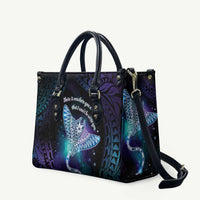 Polynesian Tala Manta Ray Leather Bag Nowhere You Could Go That I Won't Be With You - Polynesian Pride