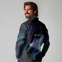 Polynesian Tala Manta Ray Long Sleeve Polo Shirt Nowhere You Could Go That I Won't Be With You LT7 - Polynesian Pride