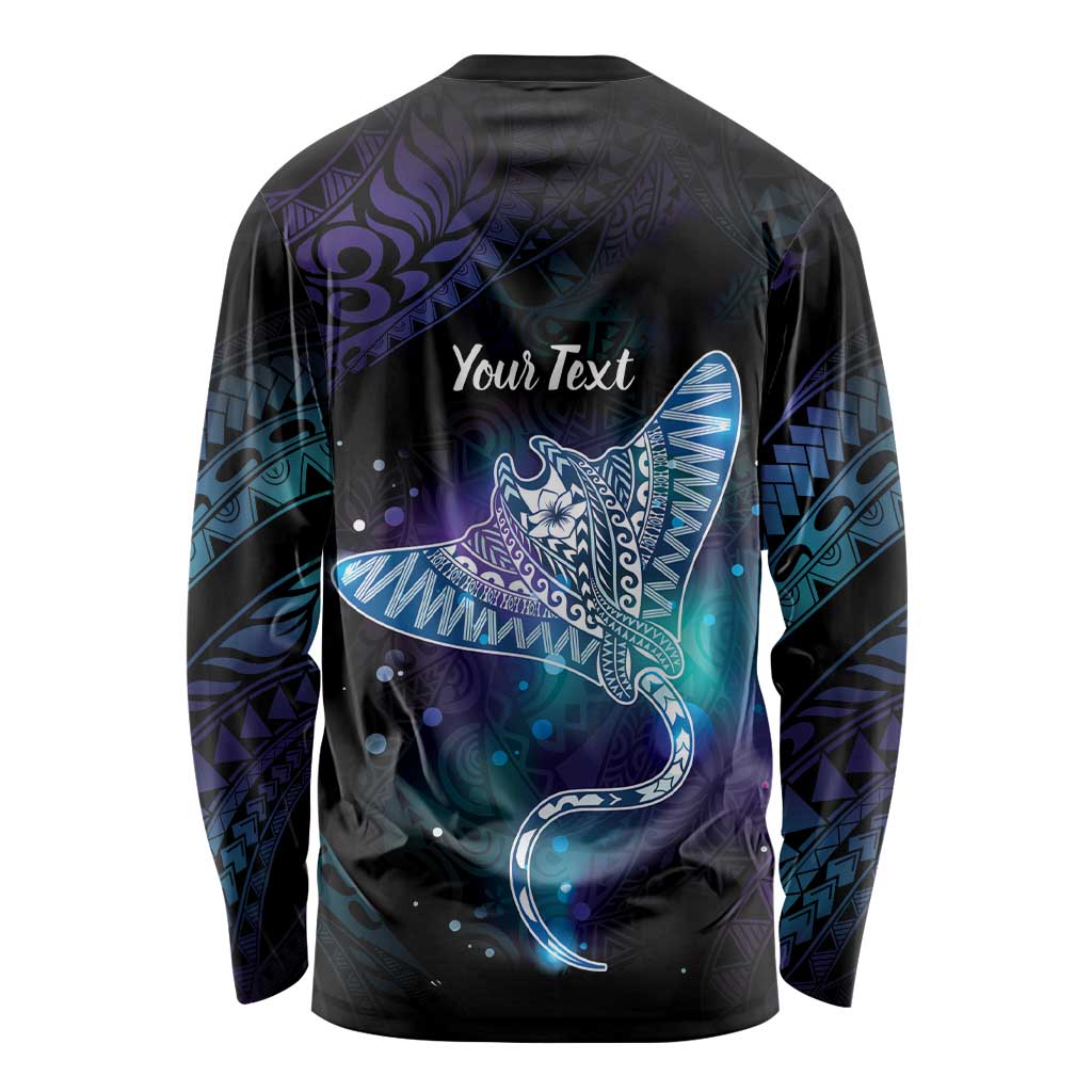 Polynesian Tala Manta Ray Long Sleeve Shirt Nowhere You Could Go That I Won't Be With You LT7 - Polynesian Pride