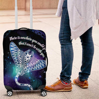 Polynesian Tala Manta Ray Luggage Cover Nowhere You Could Go That I Won't Be With You - Polynesian Pride