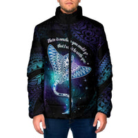 Polynesian Tala Manta Ray Padded Jacket Nowhere You Could Go That I Won't Be With You LT7 Men Purple Teal - Polynesian Pride